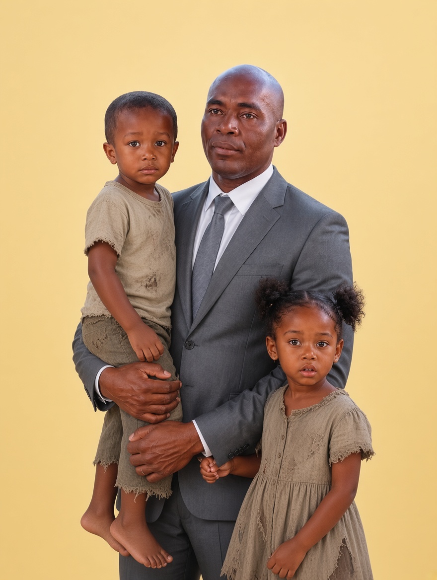 Président d’honneur de l’ONG F4 avec ses enfants